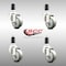 Service Caster 3 Inch 316SS Gray Polyurethane Swivel 1-1/4 Inch Expanding Stem Caster Set SCC SCC-SS316EX20S314-PPUB-114-4 - alternate 3